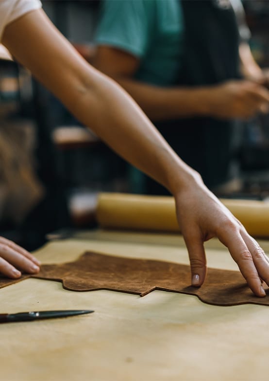 Qualità lavoro artigianale su pelle